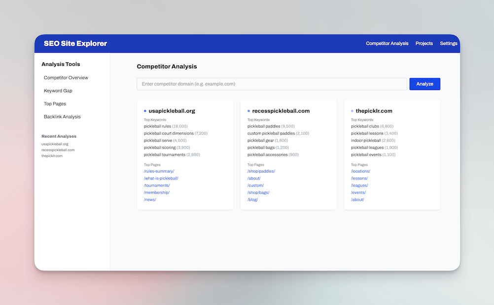 ahrefs app clone